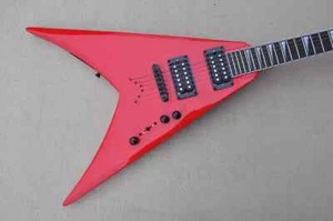 6 Strings Red V Electric Guitar with Humbuckers Pickups,Rosewood Fretboard - Picture 1 of 12