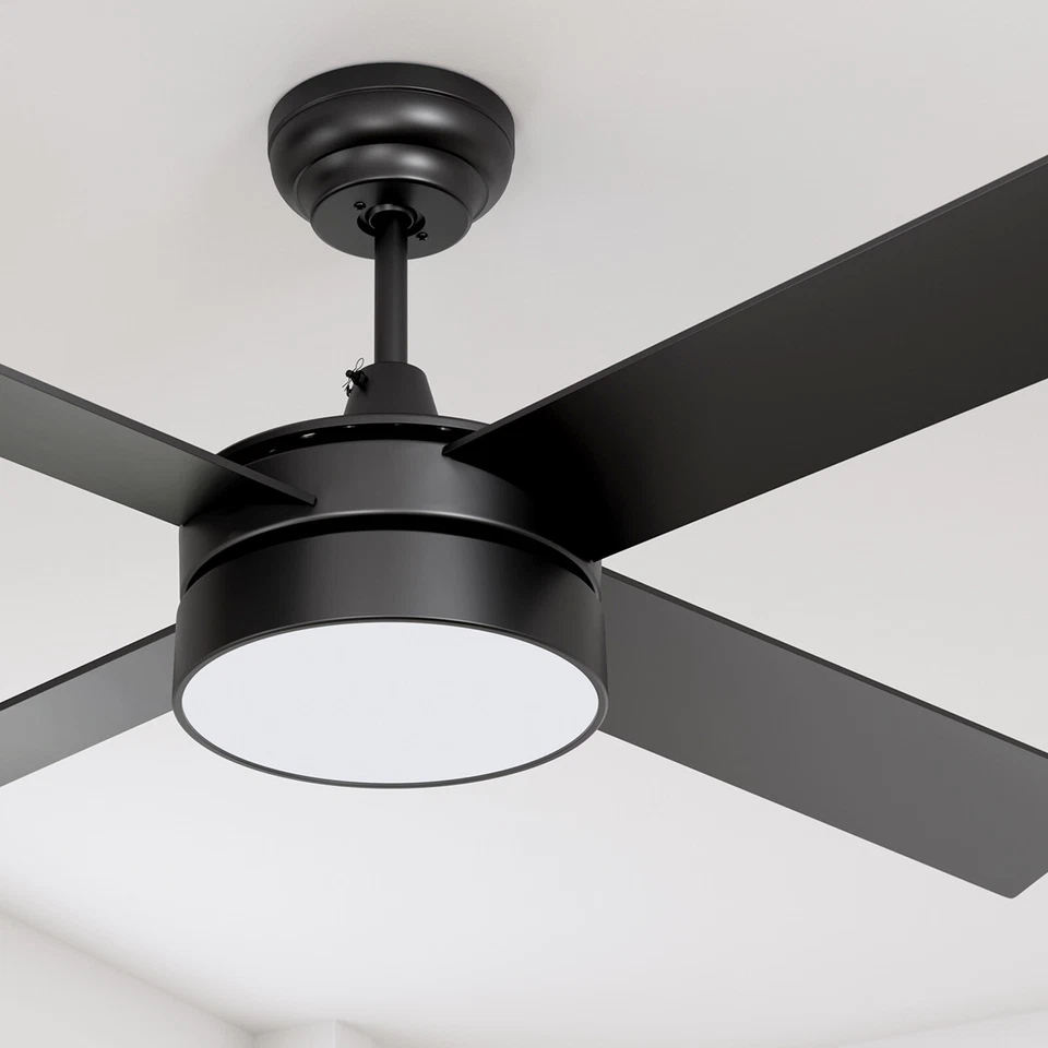 48" 4 Blades Lamp Indoor Control Remote Ceiling Fan with 3 Color LED Light w/ AC - Image 1 of 4