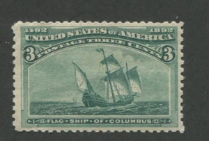 1893 US Stamp #232 3c Mint Never Hinged F/VF Catalogue Value $130 - Picture 1 of 1