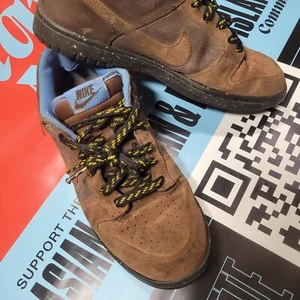 Nike Mens brown suede Nike Dunk Low sneakers size 8 M - Picture 1 of 7