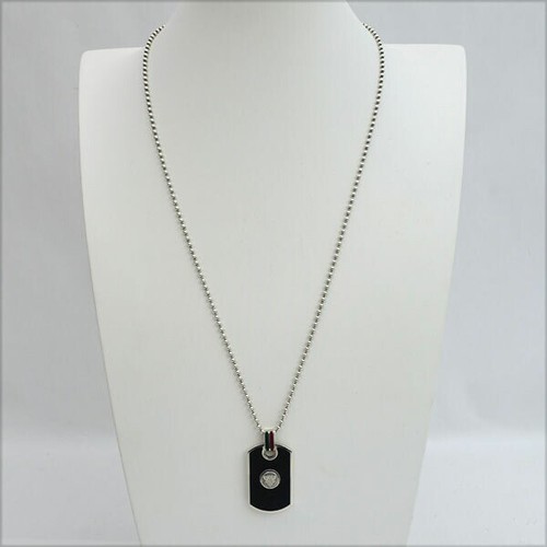 Collana GUCCI Stemma Crest Targhetta Cane Linea 925 Sherry [Accessorio Top Pendente