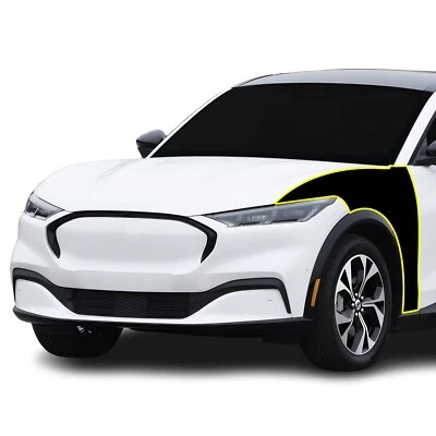 Предварительно нарезанный комплект для защиты крыла Ford Mustang Mach-E 2021+ глянцевая черная краска - Изображение 1 из 4