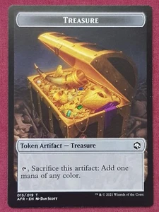 Magic The Gathering ADVENTURES IN THE FORGOTTEN REALMS TREASURE token card MTG - Picture 1 of 2