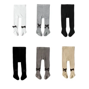 Child Kids Pantyhose Girls Toddler Bow Pants Cotton Stockings Knit Tights 1-10T - Picture 1 of 16