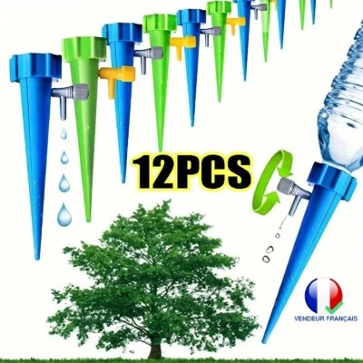 Lot 6 Ou 12 Système Irrigation Goutte À Goutte Automatique Plantes Jardin - Photo 1/4