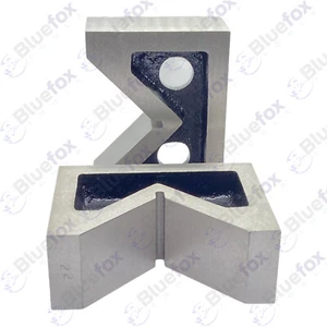 Juego de bloques Vee de hierro fundido de 2 piezas bloque en V de 4" x 1-1/2" x 3" pulgadas sin abrazadera - Imagen 1 de 6