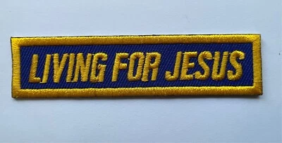Living for Jesus Christian Catholic 3.5in Morale Patch – Iron-On or Hook & Loop - Image 1 of 4