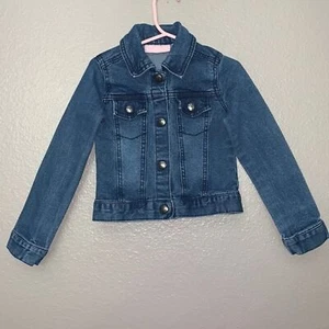 Girls Kids Headquarters blue denim Jean jacket. M5 - Picture 1 of 8