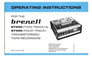 BRENELL - ST200 - ST400  -  OPERATING INSTRUCTIONS   ( ORIGINAL BOOK ) - Bild 1 von 1