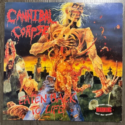 CANNIBAL CORPSE Eaten Back To Life LP Original 1990 Vinyl Metal Blade Recs EX - Image 1 of 4