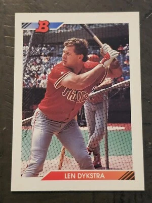 1992 Bowman - #635 Lenny Dykstra Philadelphia Phillies  - Image 1 of 2