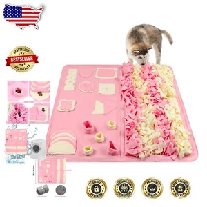 Pink Snuffle Mat 39.4" for Dogs - Interactive Nosework Training & Stress Relief - Picture 1 of 9