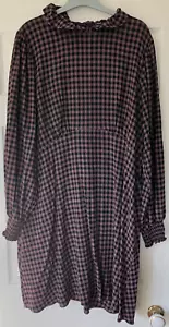 Next Ladies Pink/Black Long Sleeve Dress Size 18 - Excellent Condition - Picture 1 of 2