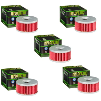 Hiflofiltro HF136 Oil Filter 5 Pack Suzuki DR 350 R, DR 250, DR 250 SE - Image 1 of 2