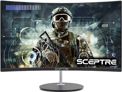 NEW in box Sceptre 24"Curved 75HzGaming LEDMonitor HD1080R HDMI VGASpeakersVESPA - Image 1 of 4