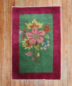 Antique Chinese Art Deco Rug Size 2'x2'10'' - Picture 1 of 4