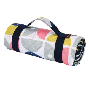 Sachi Reusable Picnic Rug Outdoor Blanket Mat w/ Carry Handle 175x142cm Nordic - Picture 1 of 5
