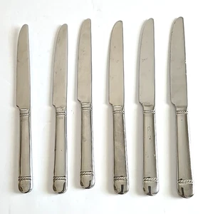 Reed & Barton BRIGHTON 6 cuchillos de cena mesa de acero inoxidable brillante 18/10 9,5" - Imagen 1 de 3