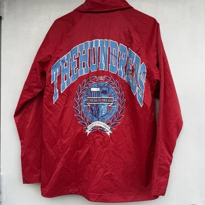 The Hundreds Nylon Coach Snap Button Windbreaker Jacket Men’s M Red Nylon - Image 1 of 4