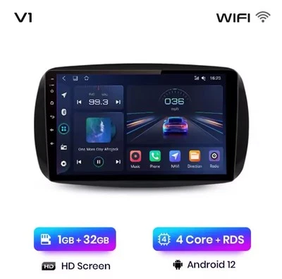 Per Mercedes Benz Smart Forfour Fortwo 453 Autoradio HD Android 12 GPS Navi Wifi - Immagine 1 di 3