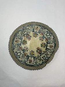 Vintage Amrose Garland 10" Doily Tapestry Flowers Belgium - Picture 1 of 8