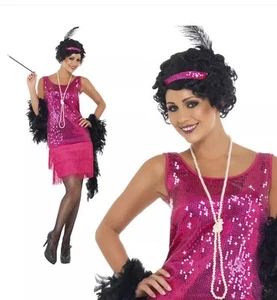 Smiffys Funtime Flapper Kostüm, 20er Jahre Gatsby Verkleidung Charleston - Bild 1 von 3