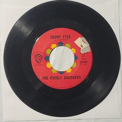 The Everly Brothers ~ Ebony Eyes/ Walk Right Back ~ Warner Bros. 45 RPM Record - Image 1 of 4