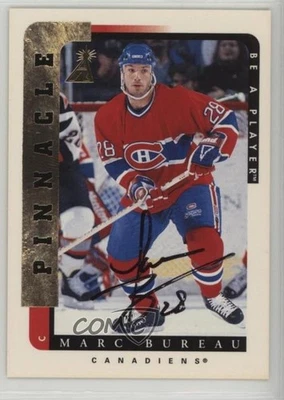 1996-97 Pinnacle Be A Player Auto Marc Bureau #82 Auto - Image 1 of 2