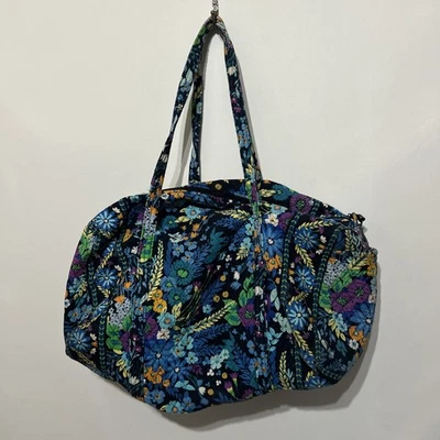 Vera Bradley Midnight Blues Large Weekend Tote Carpet Bag Duffle Shoulder Strap - Image 1 of 4