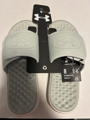 NUEVO NUEVO CON ETIQUETAS Under Armour UA Mujer’s Verde Claro y Blanco Slides Talla 8 Ignite Pro 8 Foto 1 de 4