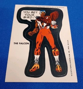 Tarjeta adhesiva 1975 Topps Super Marvel Comic Book Heroes "The Falcon" ¡Bonita! - Imagen 1 de 2