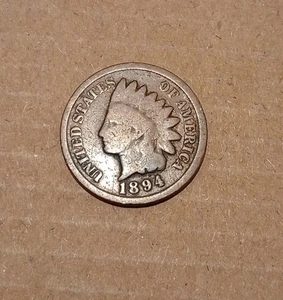 USA 1 Cent~ Indian Head Cent 1894~* VG~ Coin  - Picture 1 of 6