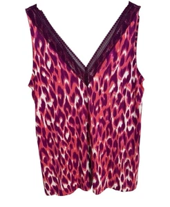 Soma Cool Nights Trägertop mit Spitze Ikat Allure Animal Btzn Neu mit Etikett Gr. M (38 $) rosa lila - Bild 1 von 18