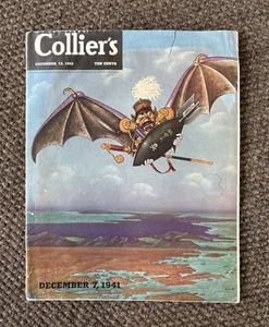 Vintage 1942 Collier’s magazine WWII era-Szyk Anthropomorphic~Pearl Harbor art - Picture 1 of 23