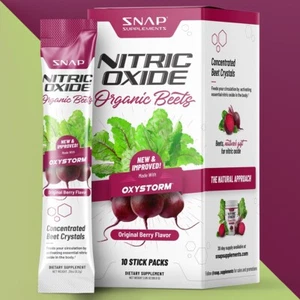 Organic Beet Root Powder Nitric Oxide Natural Snap Beet Box 10 Pack Single Serve - Picture 1 of 14