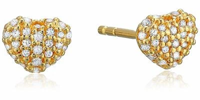 Michael Kors Women's  Sterling Silver Paving Heart Studs Earrings MKC1119AN710 - Image 1 of 3