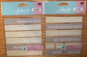 Lot Of 2 JOLEES WEDDING Title Husband Wife Better Half Bride Groom Soulmate Love - Picture 1 of 5