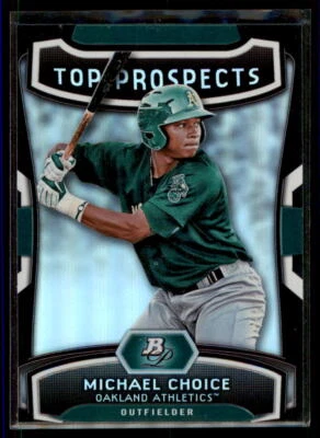 2012 Bowman Platinum Top Prospects Michael Choice #TP-MC Oakland Athletics - Image 1 of 2