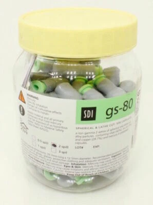 SDI GS-80 Regular 50 Per Jar Amalgam Alloy- 2 Spill Capsules