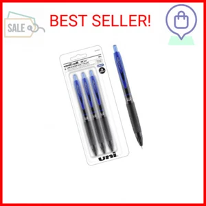 Uniball 307, 0.7mm Medium Point Gel Pens 3 Pack Blue Colored Pens, Pens Fine Poi - Picture 1 of 2