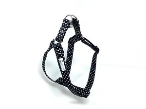 Black Polka Dot Adjustable Dog Harness - Picture 1 of 4