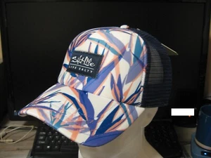 Salt Life Violet Cap 6 Panel Mesh Hat - Live Salty - White & Navy SLG20155 OSFM - Picture 1 of 12