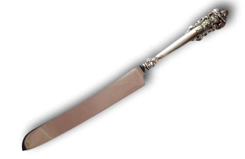 Grande Baroque by Wallace Sterling Silver Wedding Cake Knife HHWS 12" Custom Cover