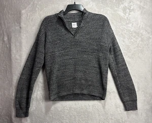 Gap Kids Pullover Sweatshirt 1/4 zip size large Long Sleeve Casual Dark Grey - Picture 1 of 10