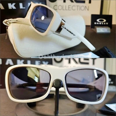 Rare Oakley Stretchline Montefrio ~ Polished White w/ Black Lenses + Case & Bags - Image 1 of 4