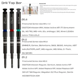 Implantat Fixture Remover Extractor Dental Fractured Screw Removal Drill Tap Bar - Bild 1 von 9