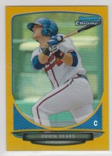 ORRIN SEARS 2013 BOWMAN CHROME MINI GOLD REFRACTOR #34/50 BRAVES