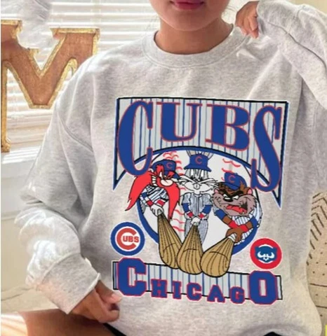 Vintage Chicago Baseball Crewneck Sweatshirt, Cubs est 1870 Sweatshirt Cover