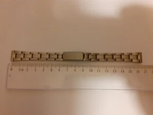 Correa reloj 14mm cadena de acero inoxidable con cierre deployante - Bild 1 von 6