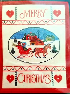 Kit Bucilla 48814 SLEIGH RIDE Navidad SAMPLER 14x18" 2004 punto de cruz  - Imagen 1 de 6